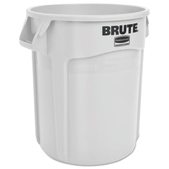 Rubbermaid Commercial 20 gal. Plastic Vented Round Brute Container - White