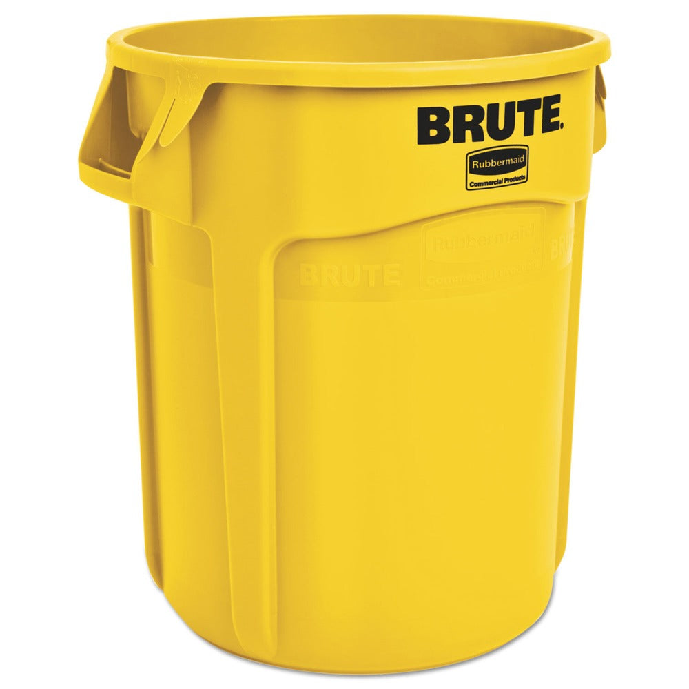 Rubbermaid Commercial 20 gal. Vented Round Plastic Brute Container - Yellow