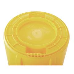 Rubbermaid Commercial 20 gal. Vented Round Plastic Brute Container - Yellow