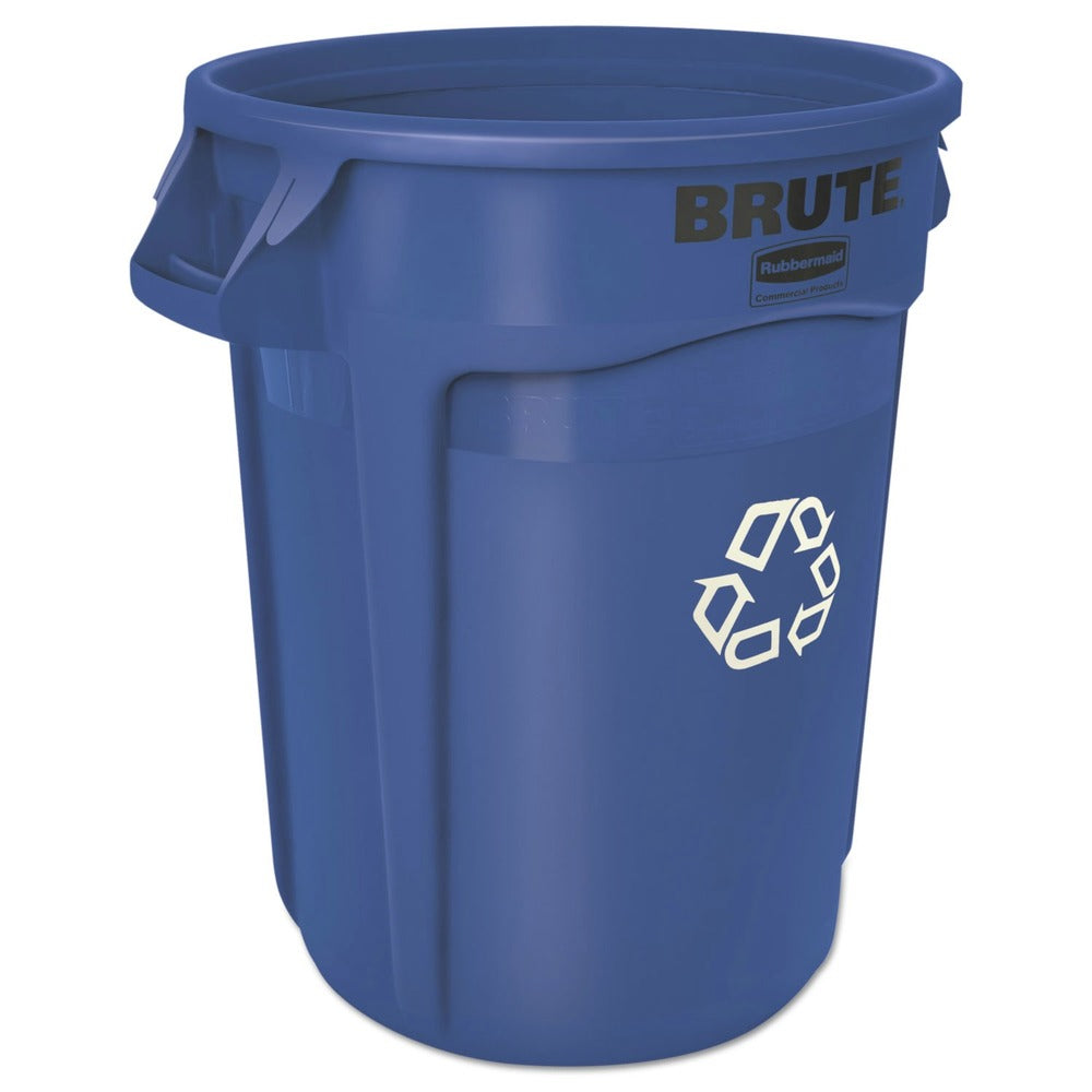 Rubbermaid Commercial Brute 32 Gallon Polyethylene Recycling Container - Blue