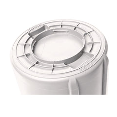 Rubbermaid Commercial 32 gal. Plastic Vented Round Brute Container - White