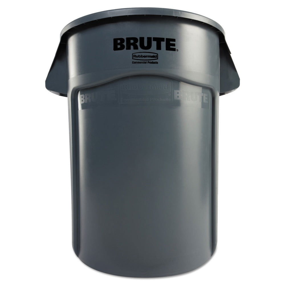 Rubbermaid Commercial Brute 44-Gallon Round Plastic Vented Container - Gray
