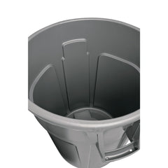 Rubbermaid Commercial Brute 44-Gallon Round Plastic Vented Container - Gray