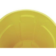 Rubbermaid Commercial 44 Gallon Plastic Vented Round Brute Container - Yellow