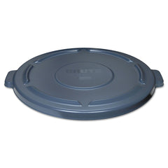 Rubbermaid Commercial FG264560GRAY 24.5 in. x 1.5 in. BRUTE Self-Draining Flat Top Lids - Gray