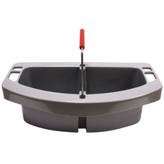 Rubbermaid Commercial 2-Compartment 16 in. x 9 in. x 5 in. Maid Caddy - Gray