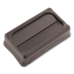 Rubbermaid Commercial Slim Jim 11.38 in. x 20.5 in. x 5 in. Swing Lid - Black