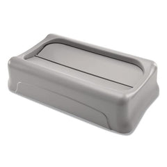 Rubbermaid Commercial Slim Jim 11.38 in. x 20.5 in. x 5 in. Swing Lid - Gray