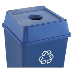 Rubbermaid Commercial Untouchable 20-1/8 in. x 20-1/8 in. Bottle and Can Recycling Lid - Blue
