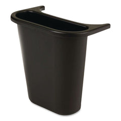 Rubbermaid Commercial Rectangular Saddle Basket Recycling Bin - Black