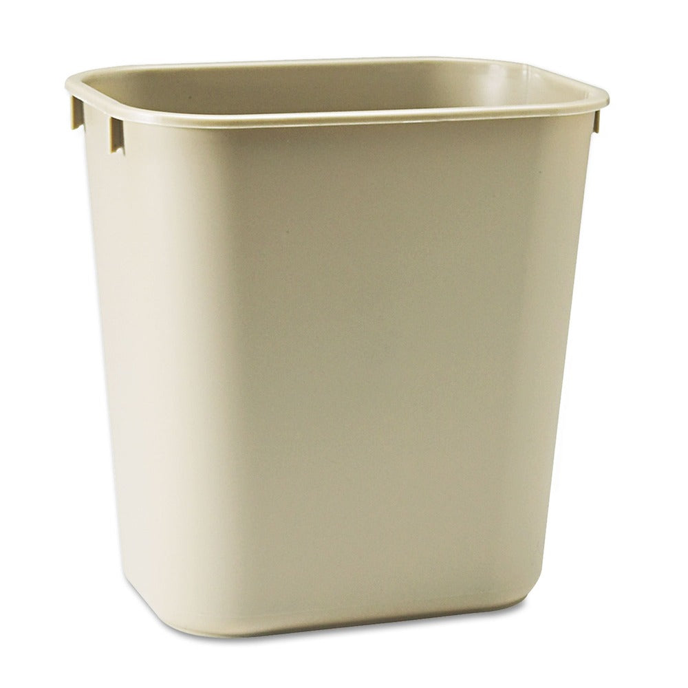 Rubbermaid Commercial FG295500BEIG 3.5-Gallon Rectangular Deskside Wastebasket - Beige