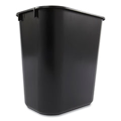 Rubbermaid Commercial FG295500BLA 3.5-Gallon Rectangular Deskside Wastebasket - Black