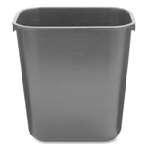 Rubbermaid Commercial FG295500BLA 3.5-Gallon Rectangular Deskside Wastebasket - Black