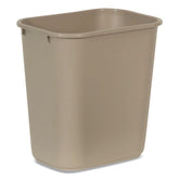 Rubbermaid Commercial FG295600BEIG 7-Gallon Rectangular Deskside Wastebasket - Beige