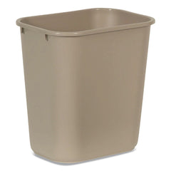 Rubbermaid Commercial FG295600BEIG 7-Gallon Rectangular Deskside Wastebasket - Beige