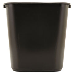 Rubbermaid Commercial 7-Gallon Rectangular Deskside Wastebasket - Black