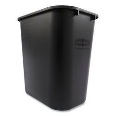 Rubbermaid Commercial 7-Gallon Rectangular Deskside Wastebasket - Black