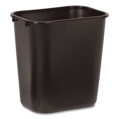 Rubbermaid Commercial 7-Gallon Rectangular Deskside Wastebasket - Black