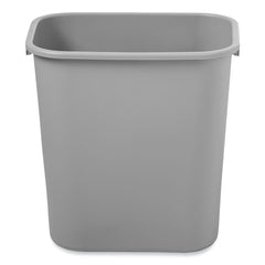 Rubbermaid Commercial 7-Gallon Rectangular Deskside Wastebasket - Gray