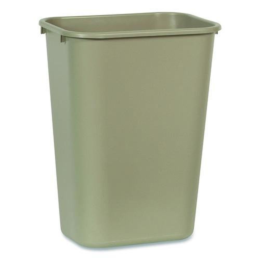 Rubbermaid Commercial FG295700BEIG 10.25-Gallon Rectangular Deskside Wastebasket - Beige