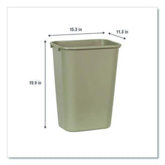 Rubbermaid Commercial FG295700BEIG 10.25-Gallon Rectangular Deskside Wastebasket - Beige