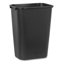 Rubbermaid Commercial 10.25-Gallon Rectangular Deskside Wastebasket - Black