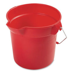 Rubbermaid Commercial FG296300RED 10-Quart 10.5 in. Round Plastic Utility Pail - Red