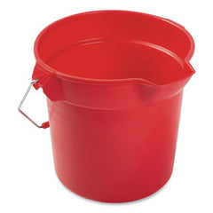 Rubbermaid Commercial FG296300RED 10-Quart 10.5 in. Round Plastic Utility Pail - Red