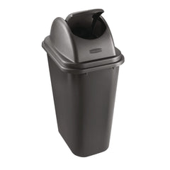 Rubbermaid Commercial Rectangular Free-Swinging Plastic Lids - Black