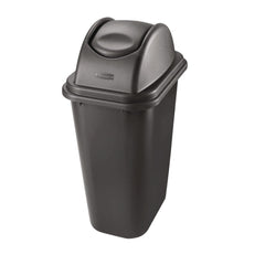 Rubbermaid Commercial Rectangular Free-Swinging Plastic Lids - Black