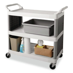 Rubbermaid Commercial 7.13-Gallon 21.5 in. x 17.13 in. x 7 in. Bus/Utility Box - Gray