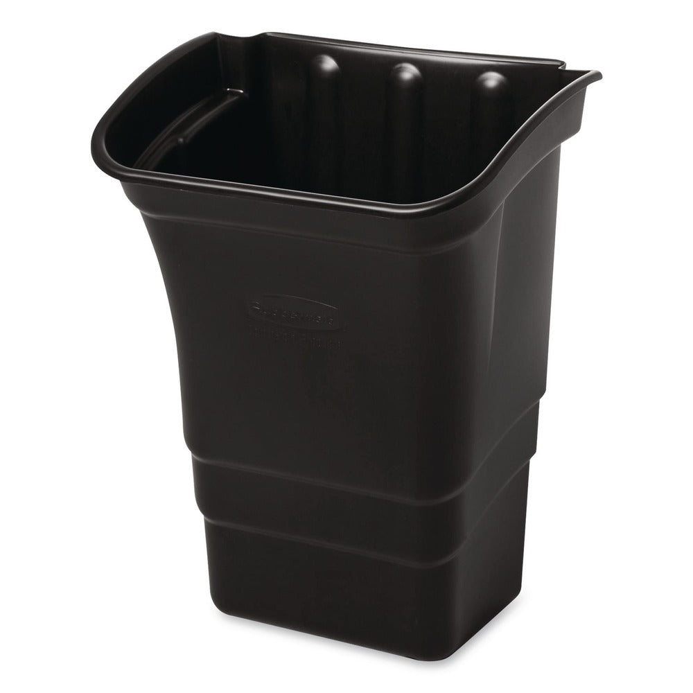 Rubbermaid Commercial 8 Gallon Rectangular Optional Utility Cart Refuse/Utility Bin - Black