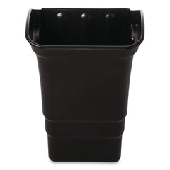 Rubbermaid Commercial 8 Gallon Rectangular Optional Utility Cart Refuse/Utility Bin - Black