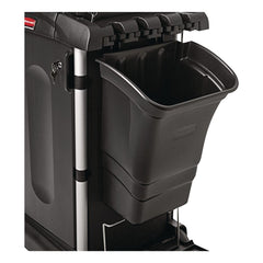 Rubbermaid Commercial 8 Gallon Rectangular Optional Utility Cart Refuse/Utility Bin - Black