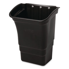 Rubbermaid Commercial 8 Gallon Rectangular Optional Utility Cart Refuse/Utility Bin - Black