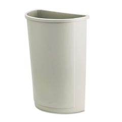 Rubbermaid Commercial Untouchable 21 gal Plastic Receptacle - Half-Round Beige