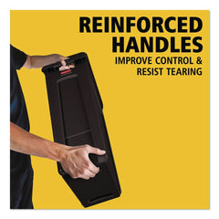 Rubbermaid Commercial 23 Gallon Rectangular Plastic Slim Jim Receptacle W/venting Channels - Black