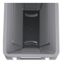Rubbermaid Commercial 23 Gallon Rectangular Plastic Slim Jim Receptacle W/venting Channels - Gray
