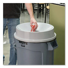 Rubbermaid Commercial BRUTE 22-3/8 in. Round Funnel Top Receptacle - Gray