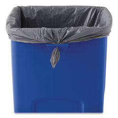 Rubbermaid Commercial 23 Gallon Plastic Recycled Untouchable Square Recycling Container - Blue