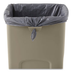 Rubbermaid Commercial Untouchable 23 Gallon Square Plastic Waste Container - Beige