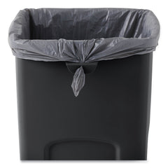Rubbermaid Commercial Untouchable Waste Container, Square, Plastic, 23gal, Black