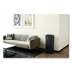 Rubbermaid Commercial Untouchable Waste Container, Square, Plastic, 23gal, Black