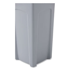 Rubbermaid Commercial Untouchable 23 Gallon Square Plastic Waste Container - Gray