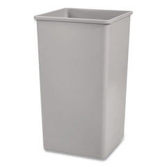 Rubbermaid Commercial 50 gal. Plastic Untouchable Square Waste Receptacle - Gray