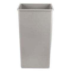 Rubbermaid Commercial 50 gal. Plastic Untouchable Square Waste Receptacle - Gray