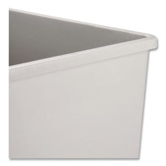 Rubbermaid Commercial 50 gal. Plastic Untouchable Square Waste Receptacle - Gray