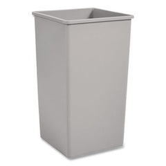 Rubbermaid Commercial 50 gal. Plastic Untouchable Square Waste Receptacle - Gray