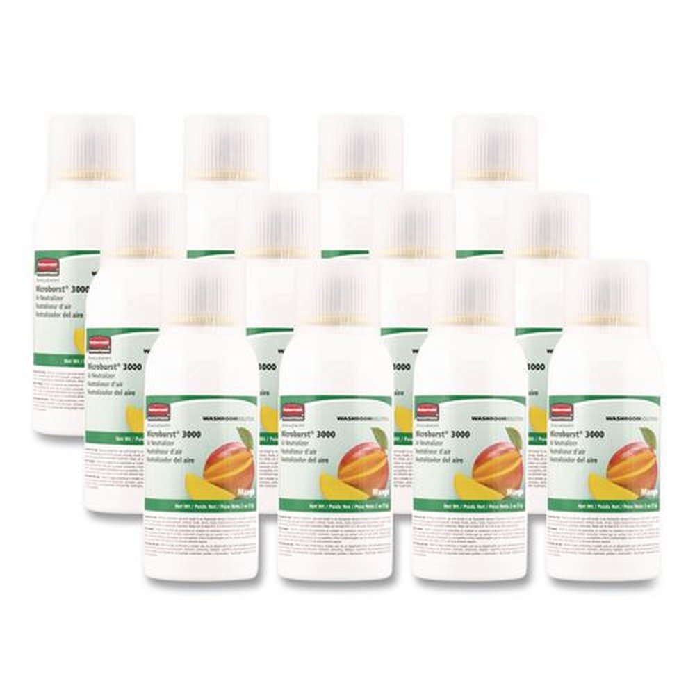 Rubbermaid Commercial Microburst 3000 2 oz. Aerosol Spray Refill - Mango (12/Carton)