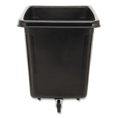 Rubbermaid Commercial 400 lbs. Capacity 12 cu-ft. Polyethylene/Metal Frame Medium-Density Cube Truck - Black